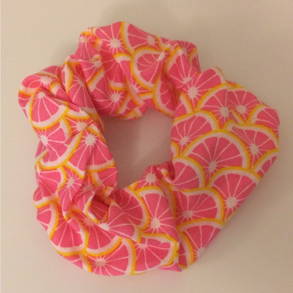 🔥HOST PICK $4 Add-On New Hair Scrunchie Ponytail Elastic Hair Acces Pink Citrus
